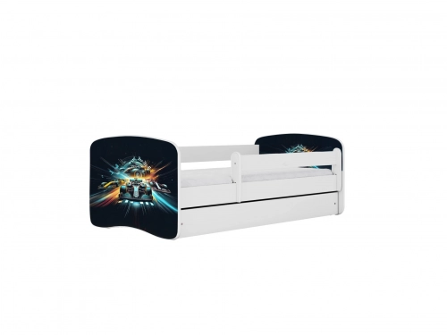 Bed babydreams green race with drawer with mattress 140/70