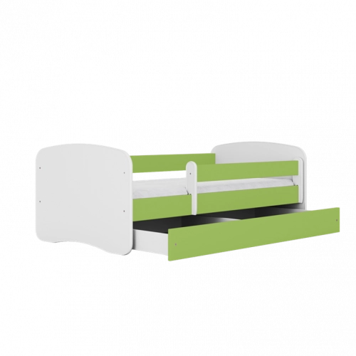 Bed babydreams green without pattern without drawer with mattress 160/80