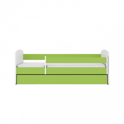Bed babydreams green without pattern without drawer with mattress 180/80