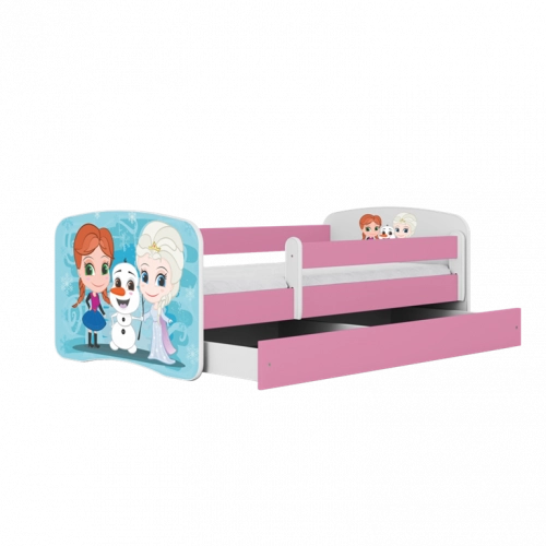 Bed babydreams pink frozen land without drawer with mattress 140/70