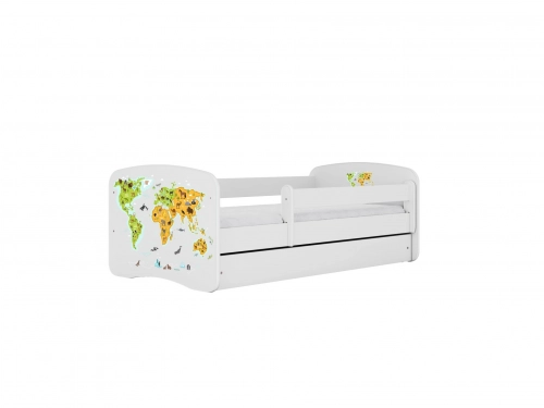 Bed babydreams pink map without drawer with mattress 160/80