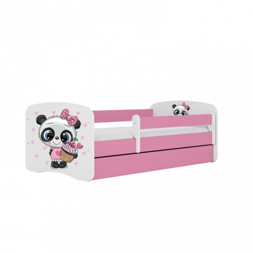 Bed babydreams pink panda with drawer with mattress 180/80