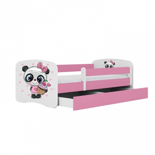 Bed babydreams pink panda with drawer with mattress 180/80