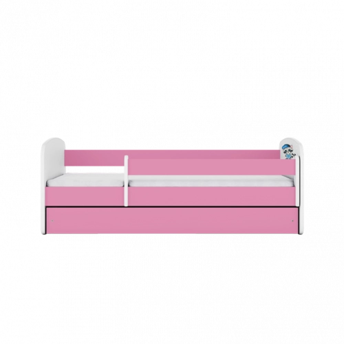 Bed babydreams pink raccoon without drawer with mattress 140/70