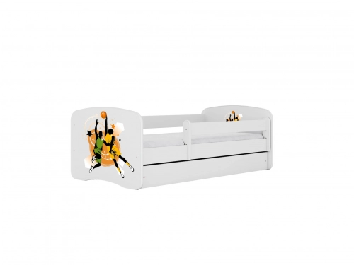 Bed babydreams white basketball without drawer with mattress 180/80