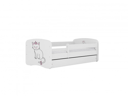 Bed babydreams white cat without drawer with mattress 180/80