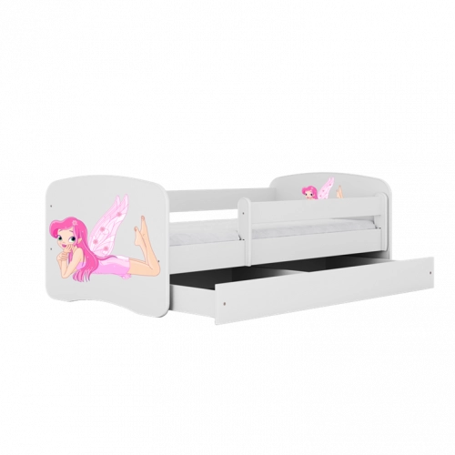Bed babydreams white fairy with wings with drawer with mattress 180/80