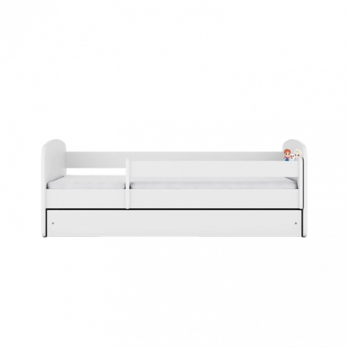 Bed babydreams white frozen land without drawer with mattress 140/70