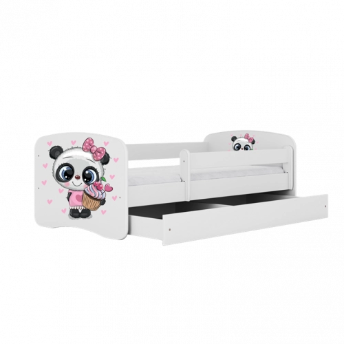 Bed babydreams white panda with drawer with mattress 180/80