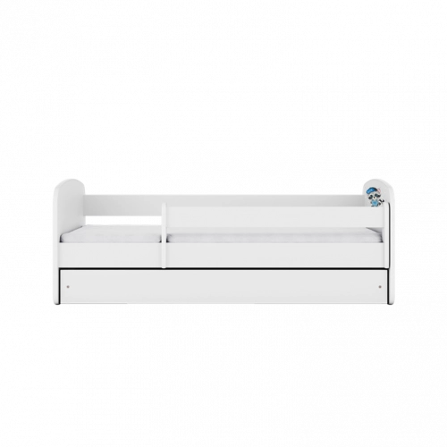 Bed babydreams white raccoon without drawer with mattress 140/70
