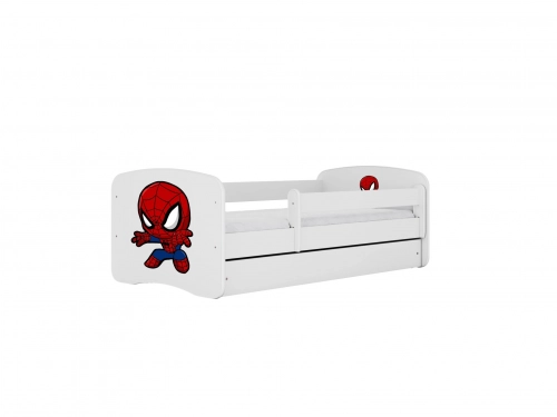 Bed babydreams white spiderman without drawer with mattress 160/80