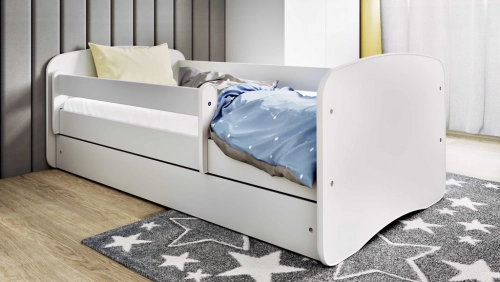 Bed babydreams white without pattern without drawer with mattress 180/80