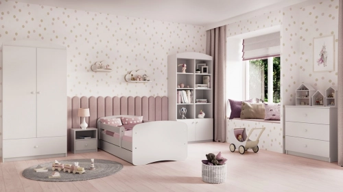 Bed babydreams white without pattern without drawer with mattress 180/80