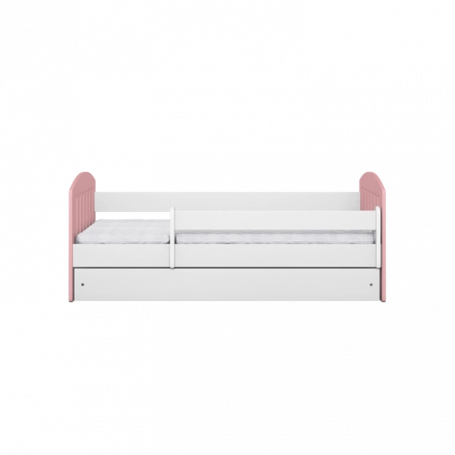 Bed classic 1 mix pale pink without drawer with mattress 140/80