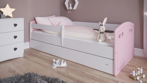 Bed Julia mix pale pink without drawer with mattress 180/80