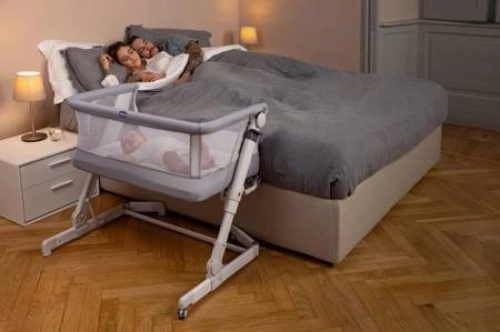 Bērnu Gulta Šūpulītis ar nolaižamu malu Chicco Next2me Pop-Up Orchid