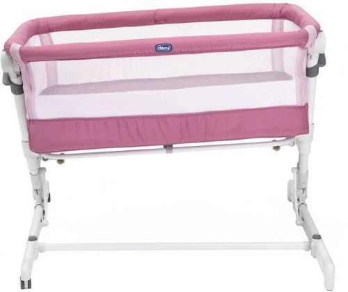 Bērnu Gulta Šūpulītis ar nolaižamu malu Chicco Next2me Pop-Up Orchid