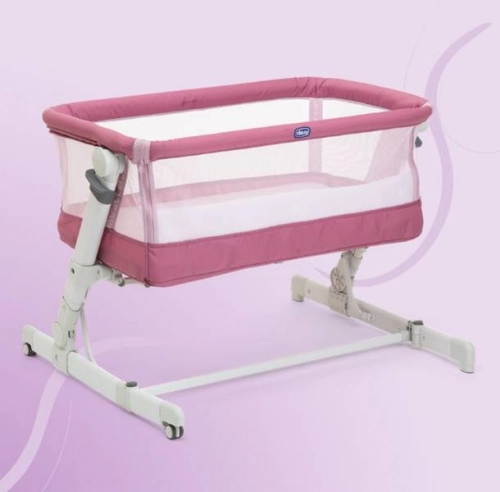 Bērnu Gulta Šūpulītis ar nolaižamu malu Chicco Next2me Pop-Up Orchid