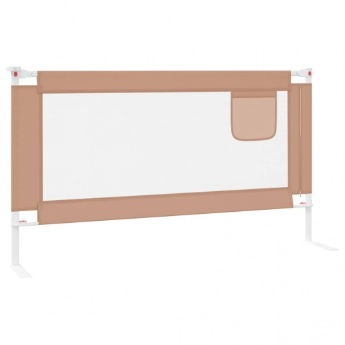 Bērnu Gultas Aizsargbarjera, Pelēkbrūna, 150X25 Cm, Audums Vidaxl