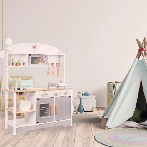 Bērnu koka virtuve MDF MODERN CLASSIC+ piederumi