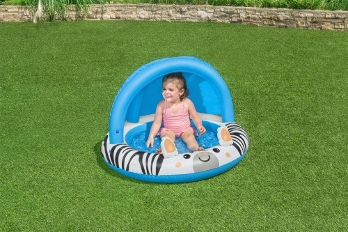 Bestway 52559 Basenik dmuchany z daszkiem i pompowanym dnem Zebra 97cm x 66cm