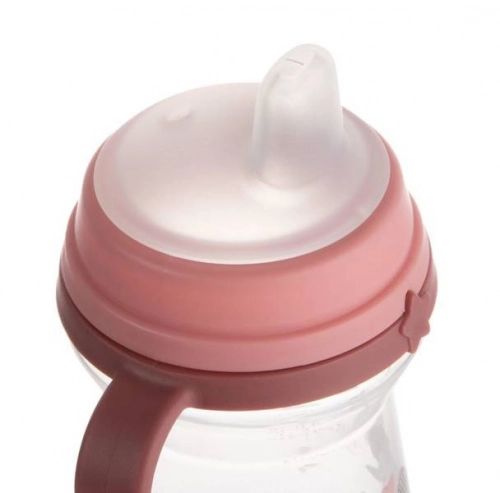 Canpol Babies FirstCup Kubek z Silikonowym Ustnikiem 150ml Bonjour Paris Różowy 56/612_pin