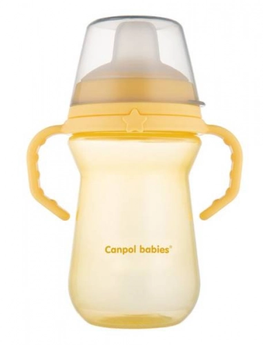 Canpol Babies FirstCup Kubek z Silikonowym Ustnikiem 250ml Żółty 56/615_yel