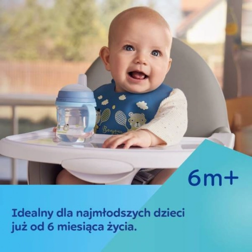 Canpol Babies FirstCup Kubek z Silikonowym Ustnikiem 250ml Żółty 56/615_yel
