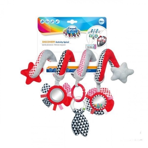 Canpol Babies Interaktywna Spirala do Łóżeczka / Wózka Zigzag 68/063 Różowy