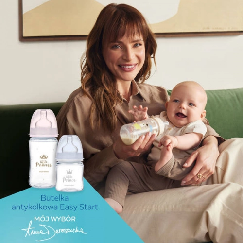 Canpol Babies PP Easy Start Royal Baby Butelka Szeroka Antykolkowa 120ml 35/233 Niebieski