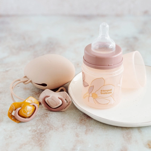 Canpol Babies Silikonowy Smoczek Symetryczny Light Touch Gold 18msc 2 szt 22/666_pin