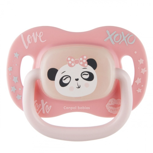 Canpol Babies Smoczek Silikonowy Symetryczny 18m+ Exotic Panda 34/922_pand