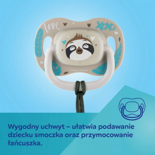 Canpol Babies Smoczek Silikonowy Symetryczny 18m+ Exotic Panda 34/922_pand