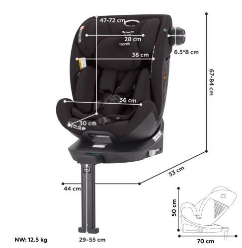 Carrello Meteorit+ CRL-17515 Carbon Grey Bērnu Autokrēsls 0-36 kg