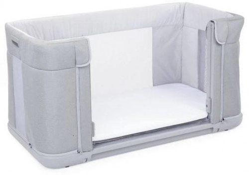 Chicco Next2Me Forever Łóżeczko Dostawne 3w1 do 22kg Moon Grey + Prześcieradło 2szt Pink Pois