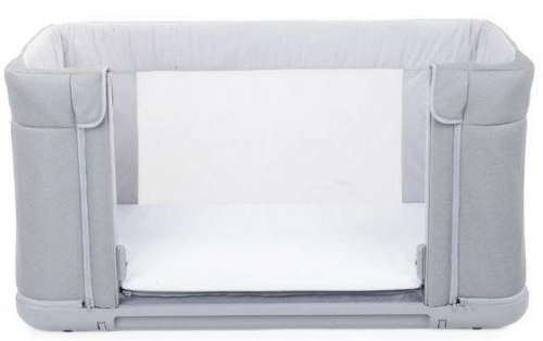 Chicco Next2Me Forever Łóżeczko Dostawne 3w1 do 22kg Moon Grey + Prześcieradło 2szt Pink Pois