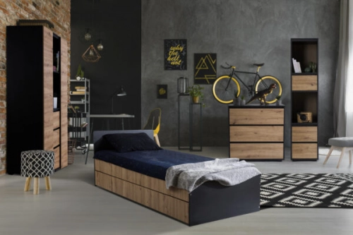 Commode without changing tray Klups DALIA ANTHRACITE-OAK