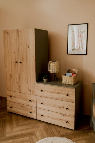 Commode without changing tray Klups PAULINE GRAPHITE-OAK