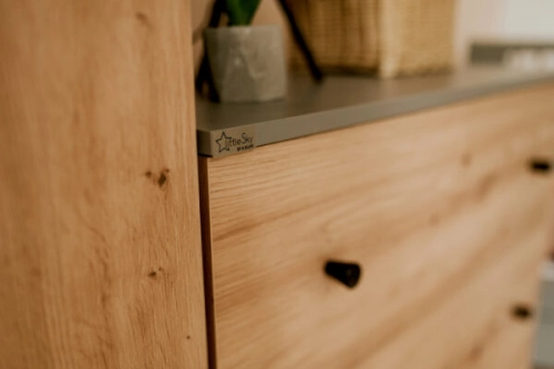 Commode without changing tray Klups PAULINE GRAPHITE-OAK