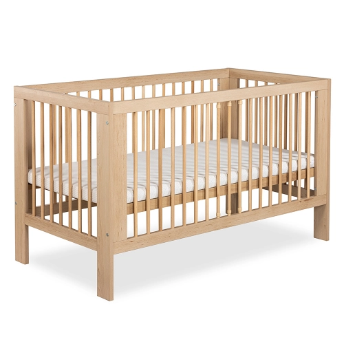 Cot 140x70 with safety rail beech Klups OLIVIA BEECH