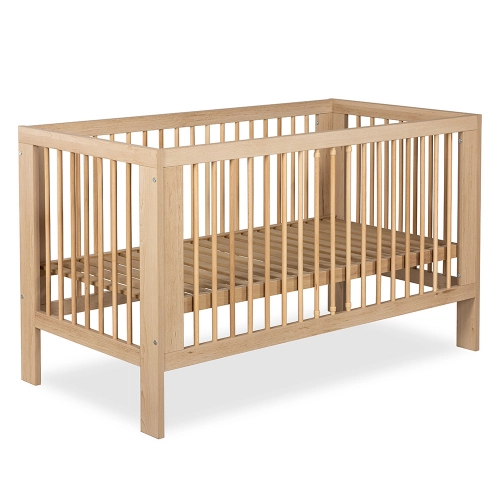 Cot 140x70 with safety rail beech Klups OLIVIA BEECH