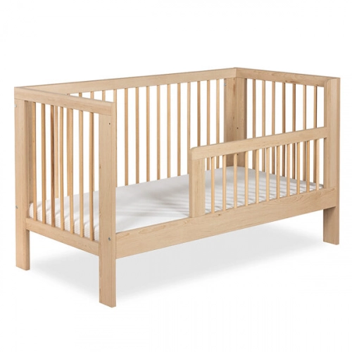 Cot 140x70 with safety rail beech Klups OLIVIA BEECH