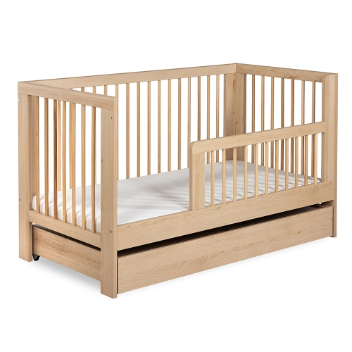 Cot 140x70 with safety rail beech Klups OLIVIA BEECH