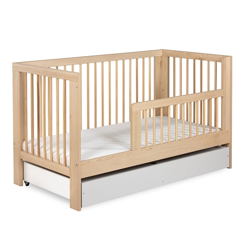 Cot 140x70 with safety rail beech Klups OLIVIA BEECH