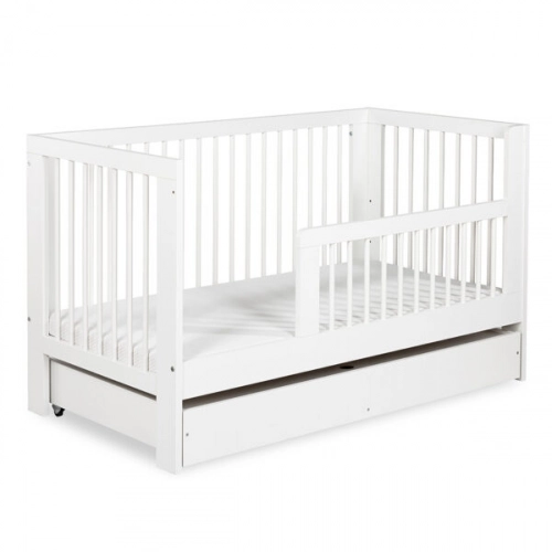 Cot 140x70 with safety rail white Klups OLIVIA WHITE