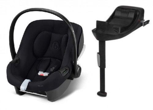 Cybex Aton B2 i-Size Fotelik Samochodowy 0-13kg + Baza One Volcano Black + Kiddy Mufka do Wózka