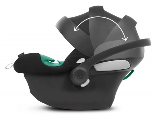 Cybex Aton B2 i-Size Volcano Black Bērnu autosēdeklis 0-13 kg + Hevea spilvens