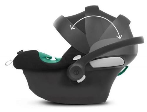 Cybex Aton B2 i-Size Volcano Black Bērnu autosēdeklis 0-13 kg + Hevea spilvens