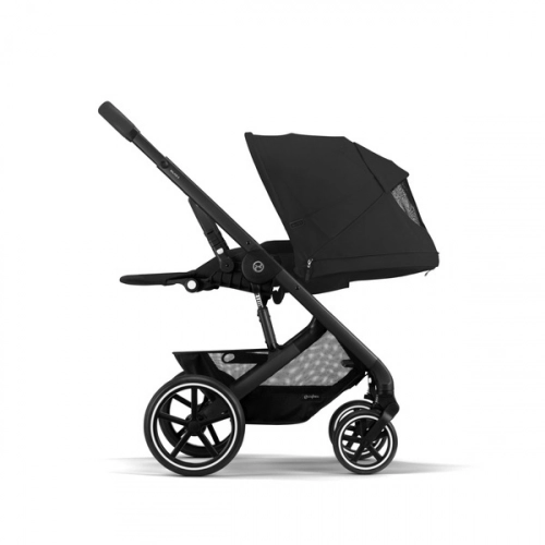 Cybex Balios S Lux Moon Black 2023 + Cybex Aton B2 i-Size + Cybex One base Bērnu rati 4in1