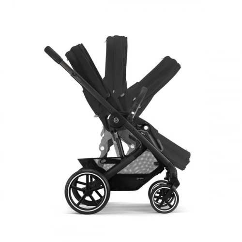 Cybex Balios S Lux Moon Black 2023 + Cybex Aton B2 i-Size + Cybex One base Bērnu rati 4in1